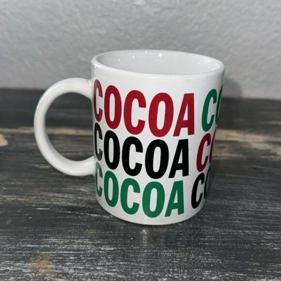 Set Of 2 Cocoa Print Ceramic Mugs - Picture 2 of 6